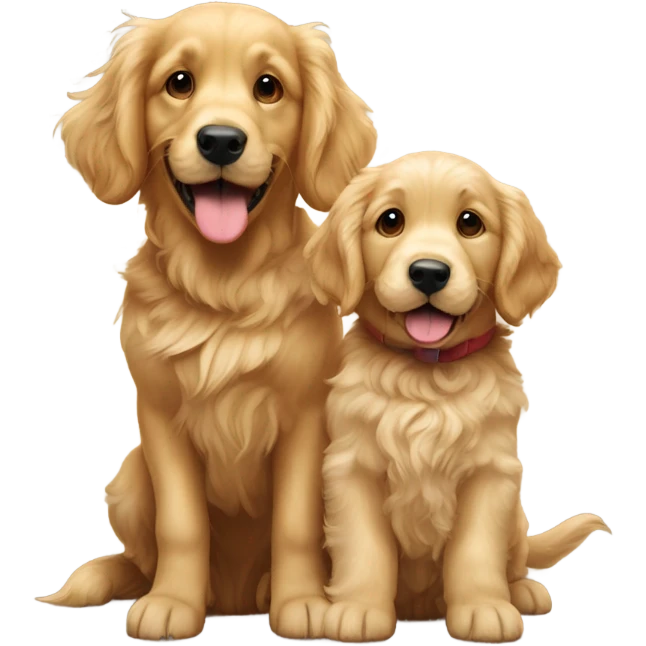 Golden retriever and cockapoo emoji