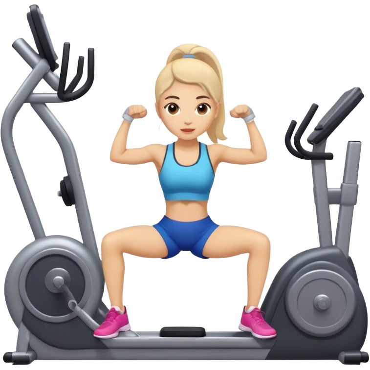 girl working out at the gym emoji