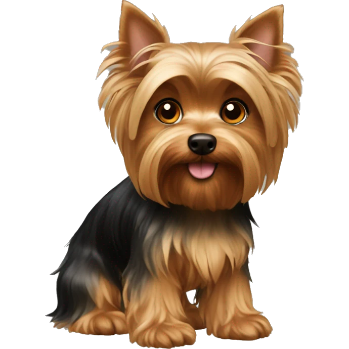 Uniform brown Yorkshire terrier emoji