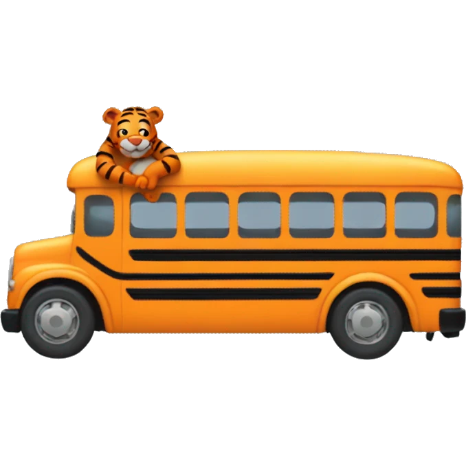 Tigger in a bus emoji