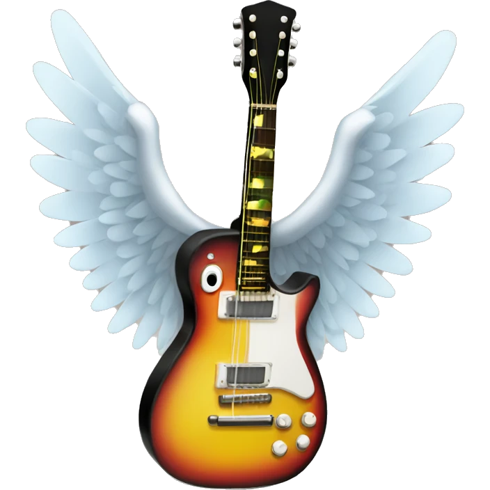 Music and mic and guitar with wings emoji