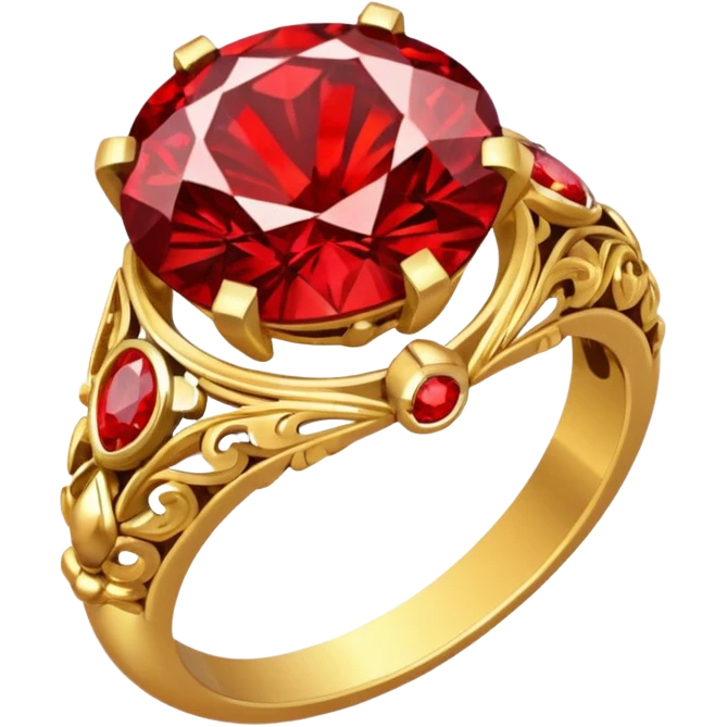 red ring marry red diamond emoji