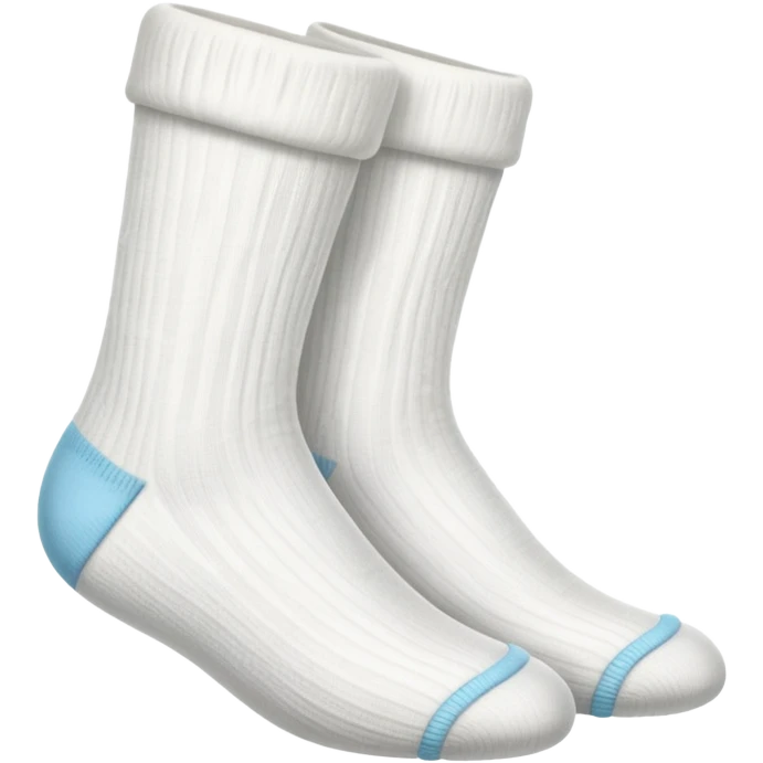 smelly white sock on feet, sole view and shape emoji