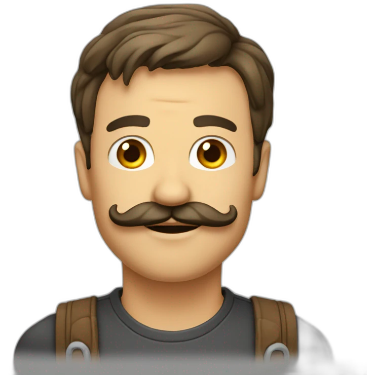 homme énervé avec une moustache emoji