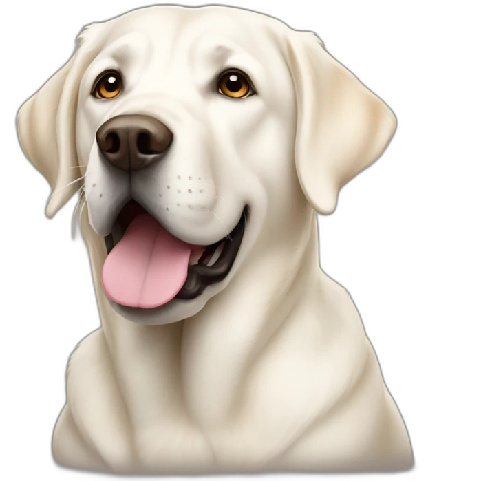 big white labrador emoji