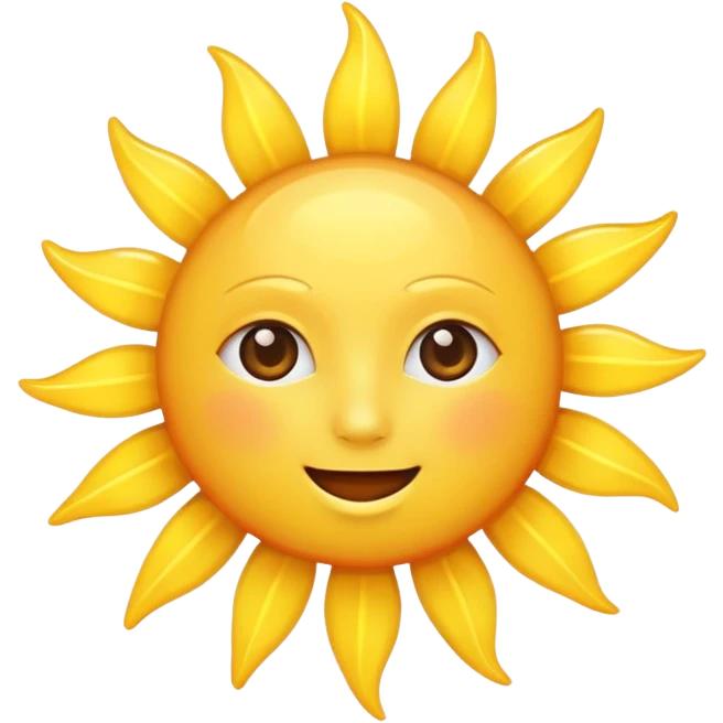 Sun, no face emoji