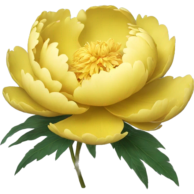 Yellow peony emoji