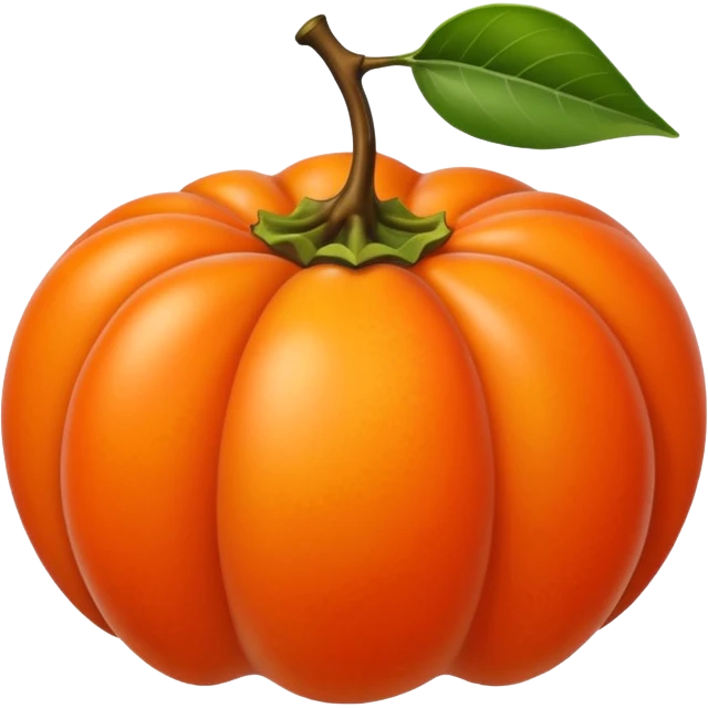 persimmon fruit emoji