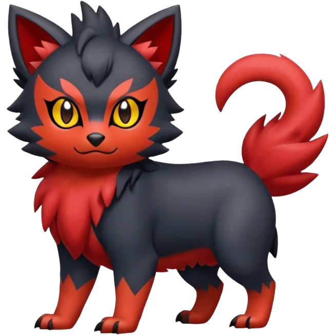 Zorua-Litten-Fakémon-hybrid-creature (full body)  emoji