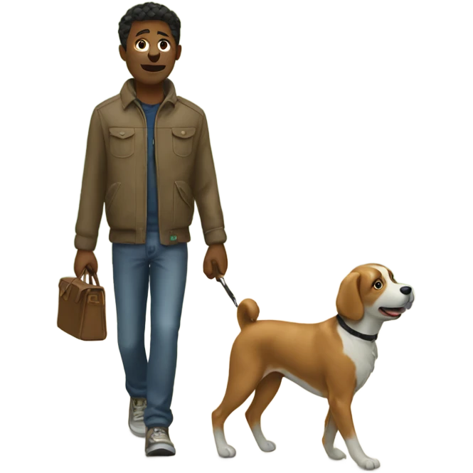 walking a dog emoji
