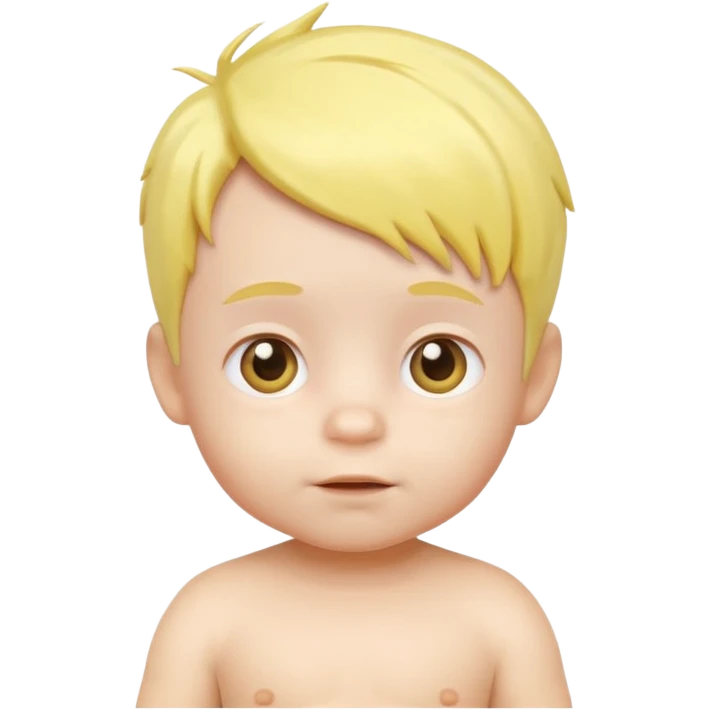 Baby boy white and yellow hair in 3D 👶🏼 emoji