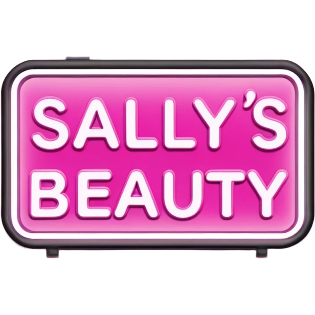 pink sallys beauty store in big letters emoji