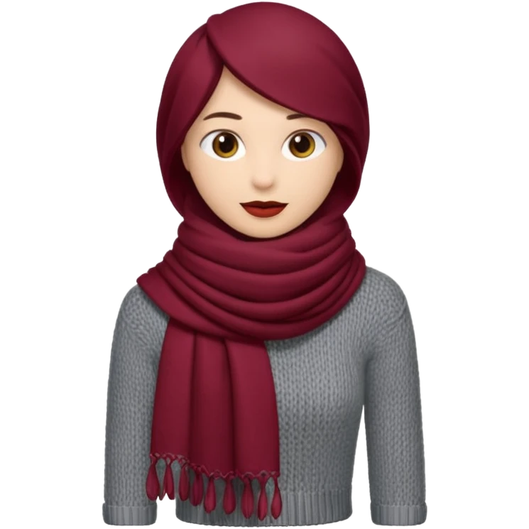 Burgundy scarf emoji