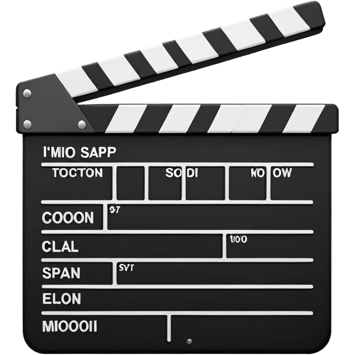 “movie clapperboard mid-snap emoji