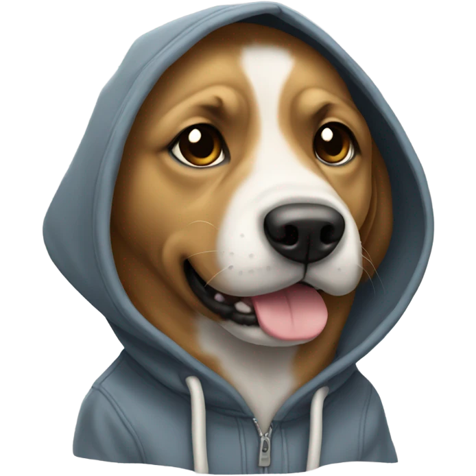 Dog with hoddie emoji
