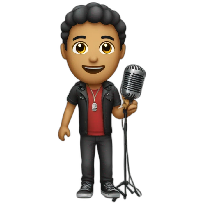 cantante con microfono emoji