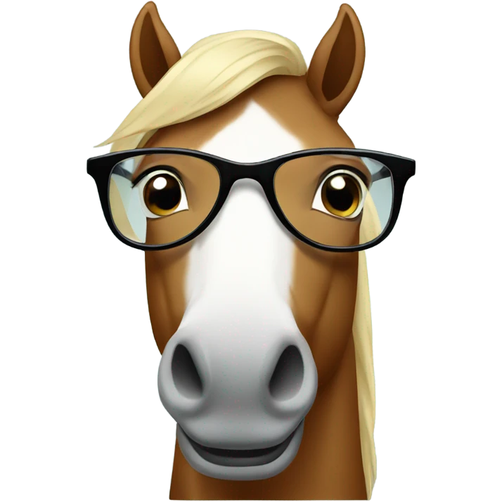 horse with glasses emoji