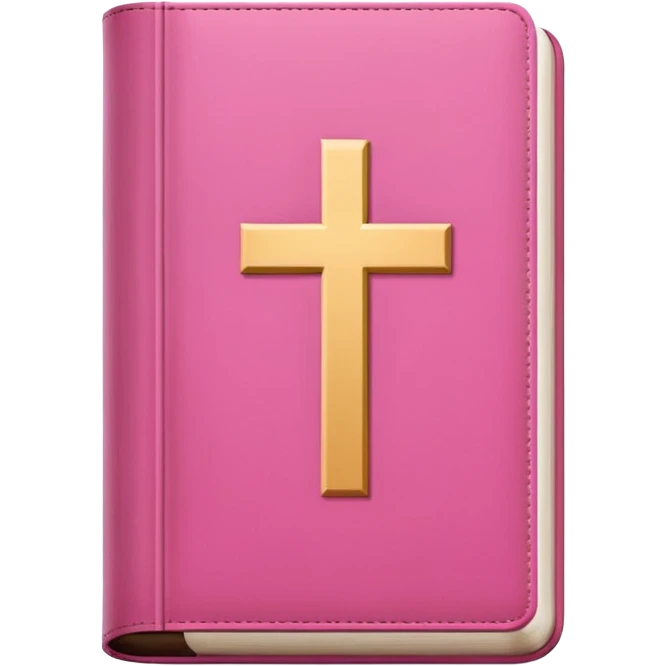 A minimalist pink bible emoji