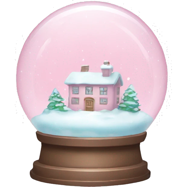 Pastel pink snow globe emoji