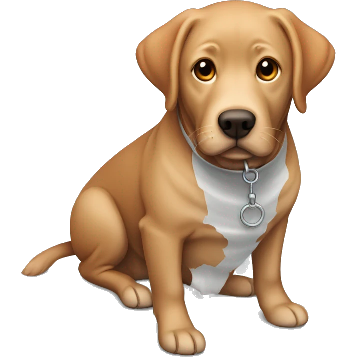 Red lab with silver lab  emoji