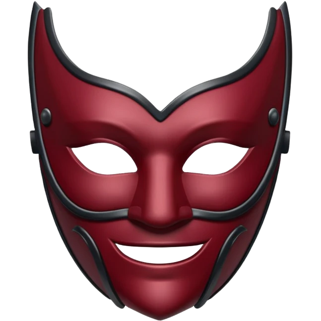 Burgundy half mask emoji