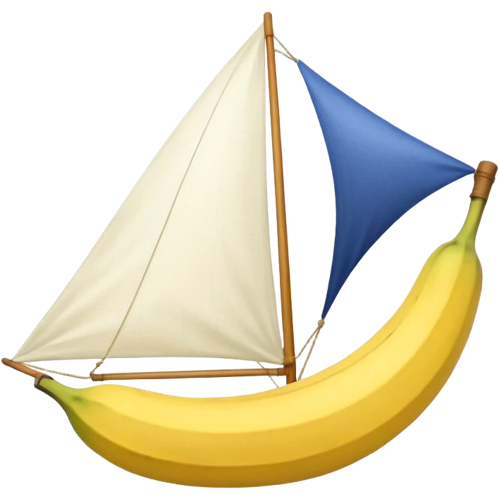 A sail made xed with a banana  emoji