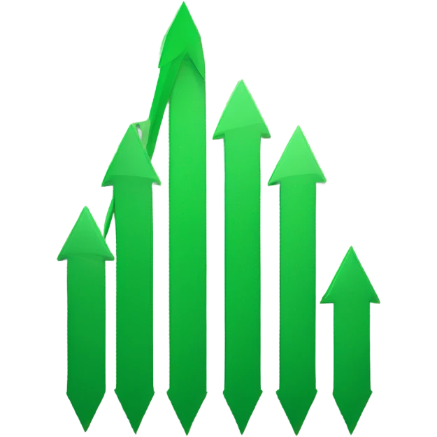 green arrow graph trending up emoji