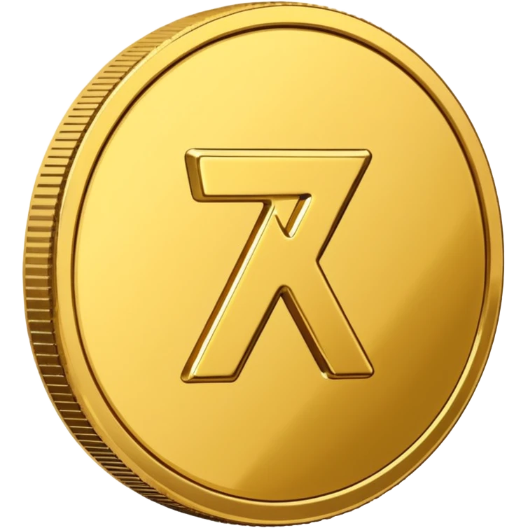 coin placed on its side at a 45-degree angle emoji