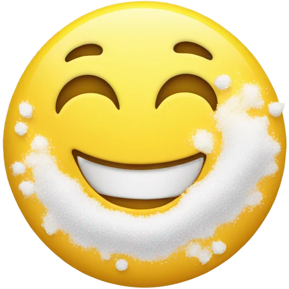happy emoji holding pile of salt emoji