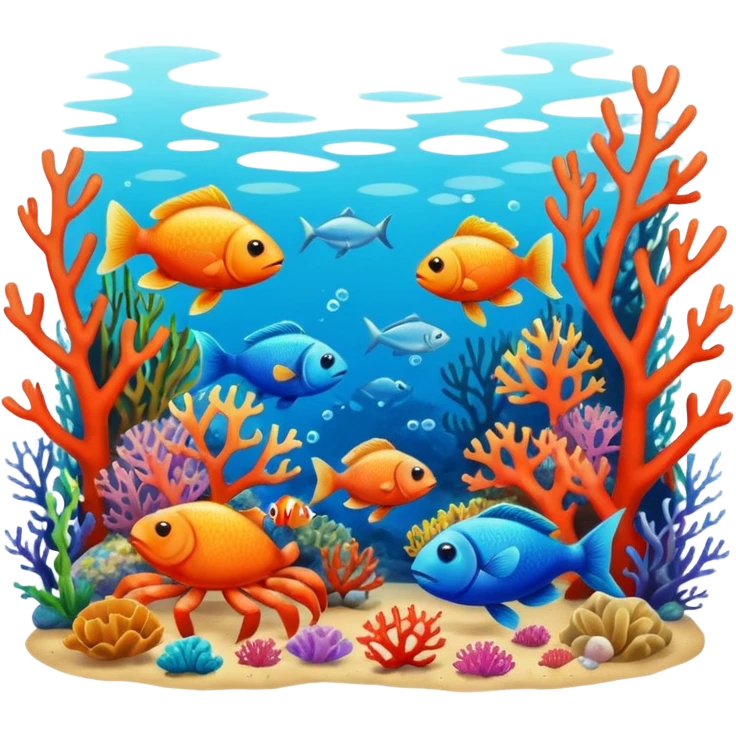 fish and crabs emoji