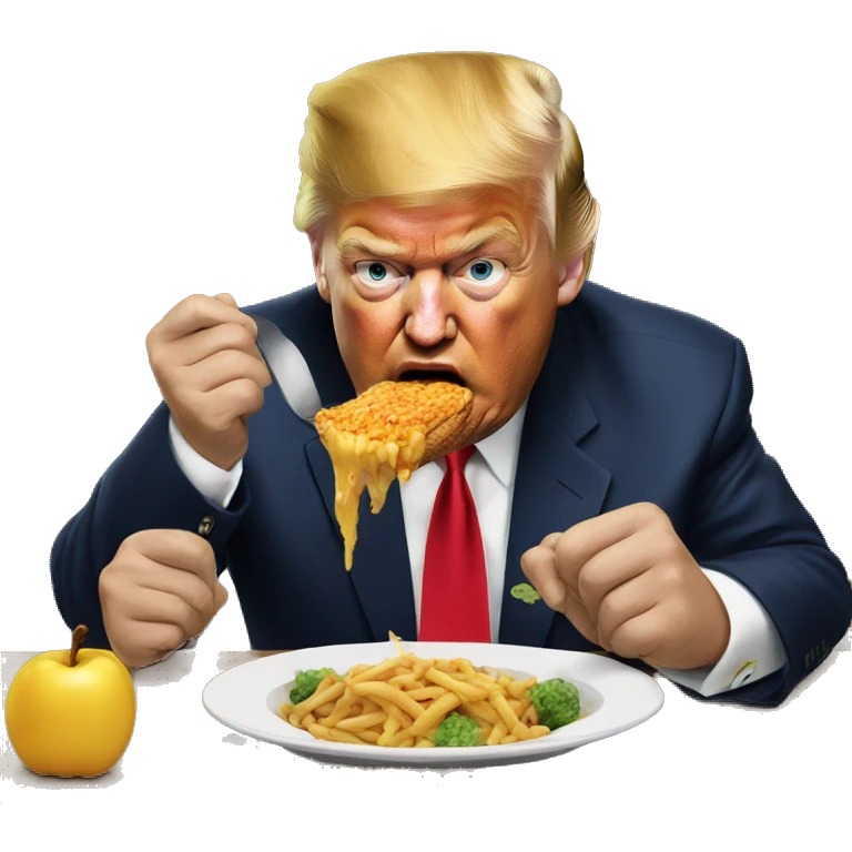 Trump eating food  emoji