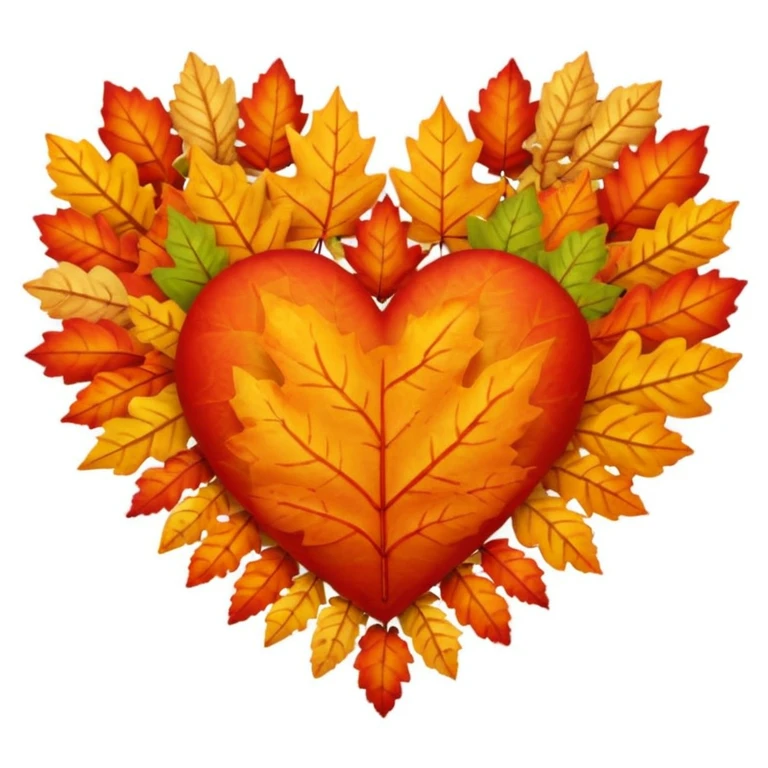autumn themed heart emoji