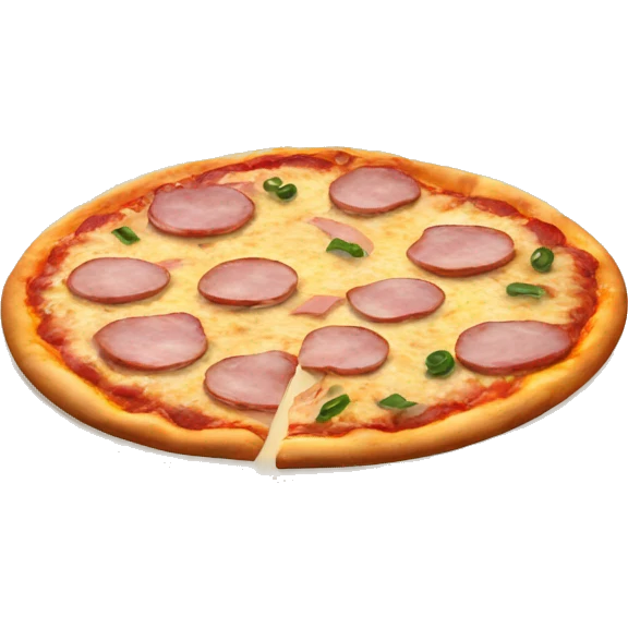Pizza with ham and onion on it emoji