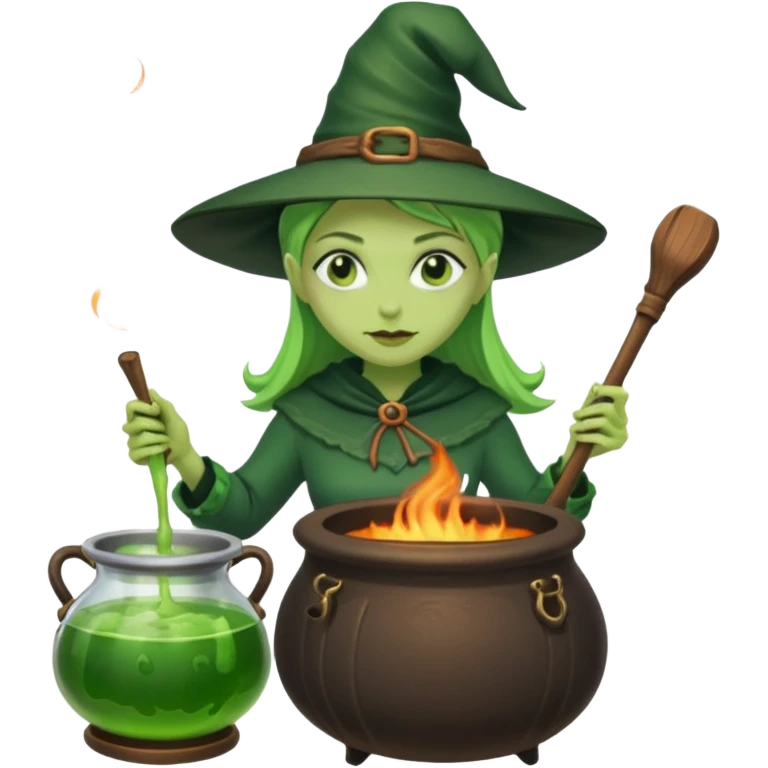 green witch cooking potion emoji
