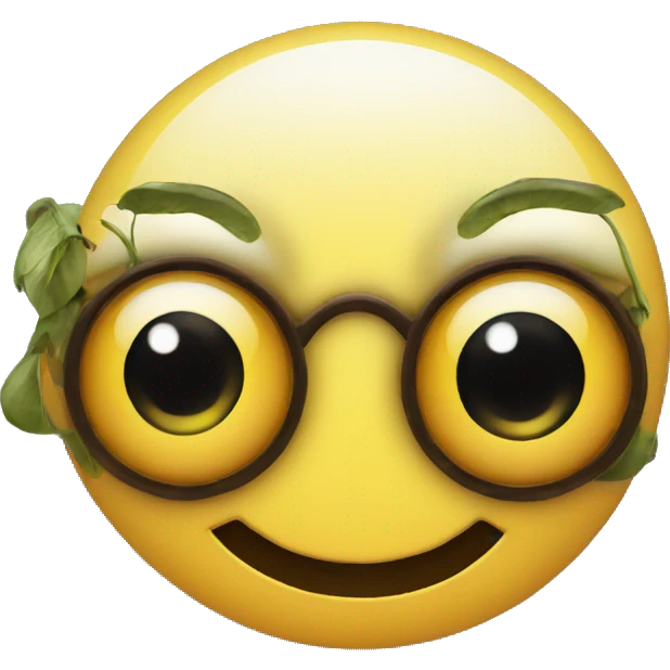 A smiley with eye bug emoji