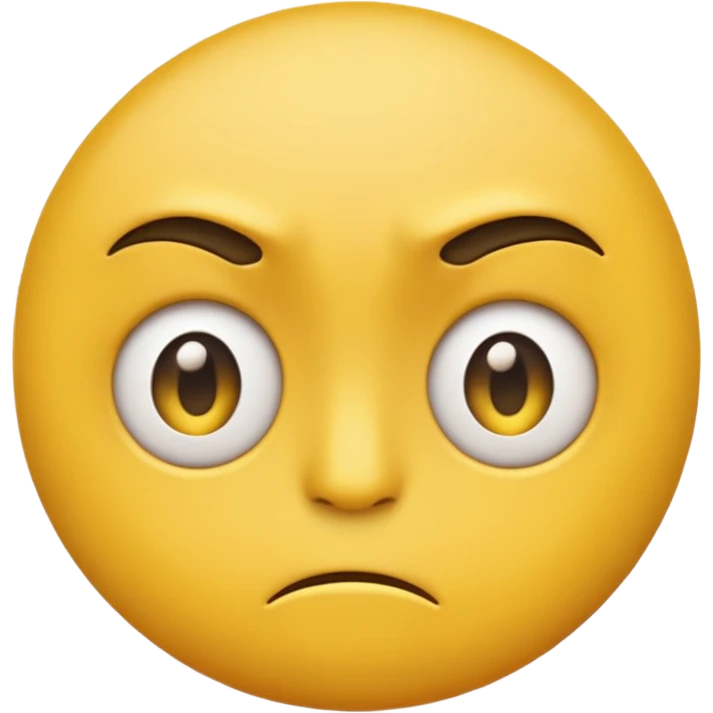 Traditional emoji with annoyed sides emoji