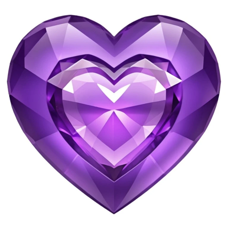 purple heart with a gemstone effect emoji