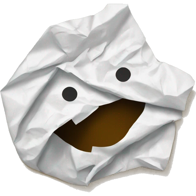 crumpled up piece of piece of paper emoji