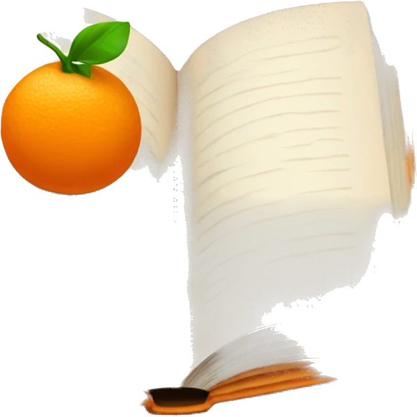 Orange book emoji