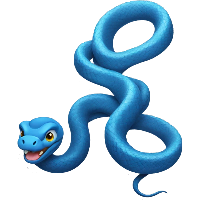 Blue snake emoji