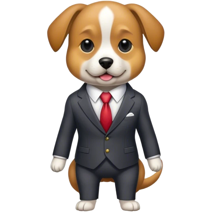 Dog wearing a suit  emoji