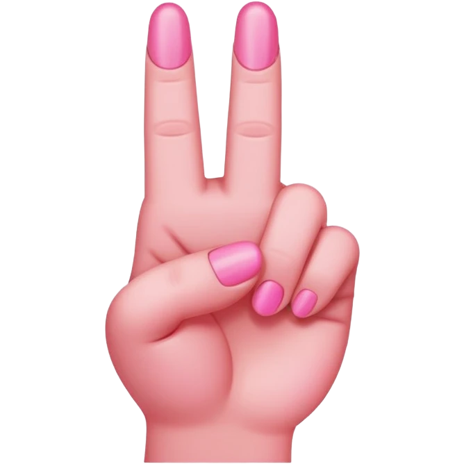 Pink middle finger emoji