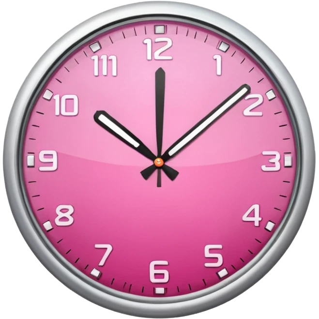 pink clock emoji