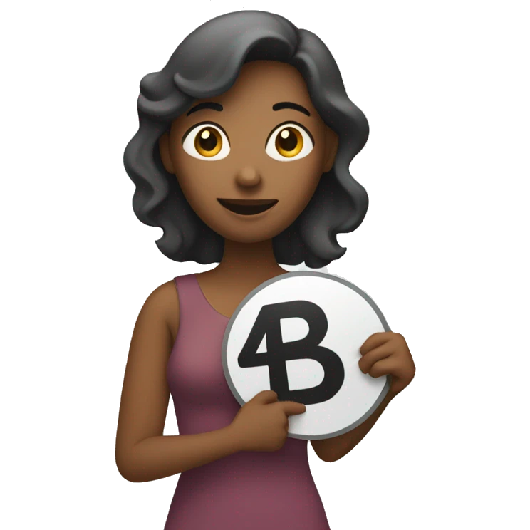 Woman holding 4b movement sign emoji