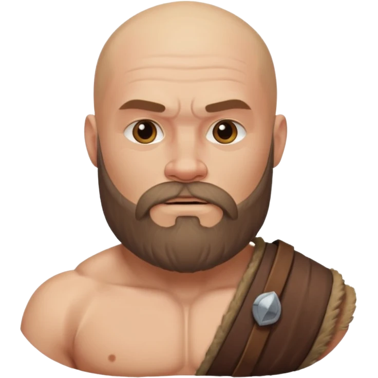 bearded Vikings with bald  with bulky body emoji