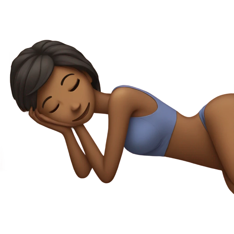 girl lying on her side emoji