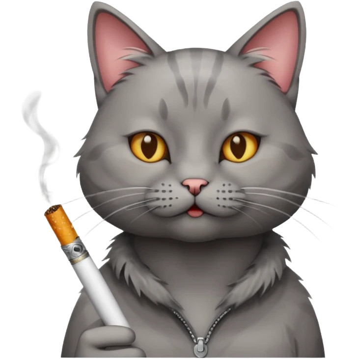 Cat smoking cigarettes  emoji