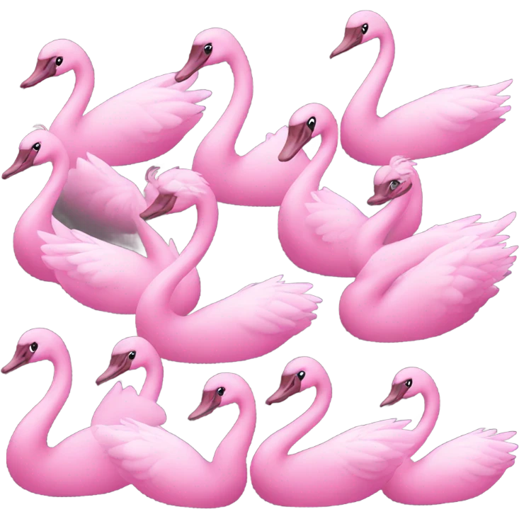 Pink swans  emoji