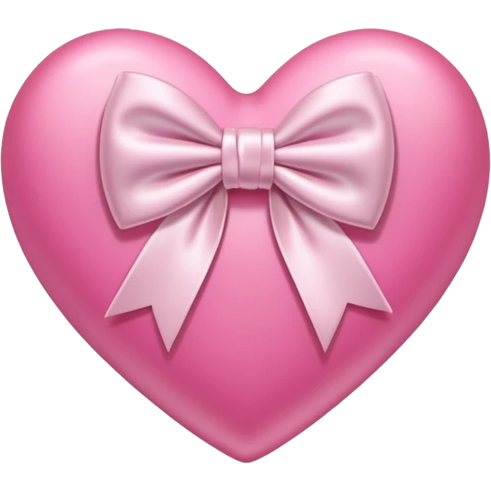 Pink heart with white bow  emoji