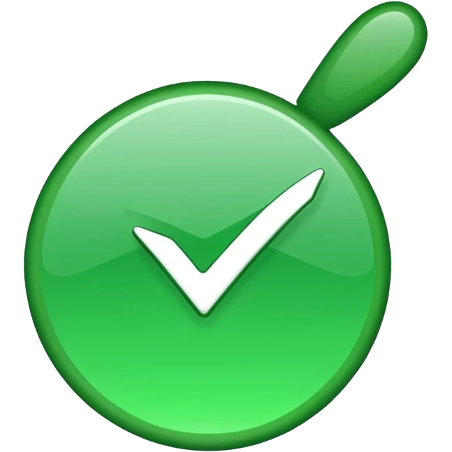 A tick sign with the background as blue emoji